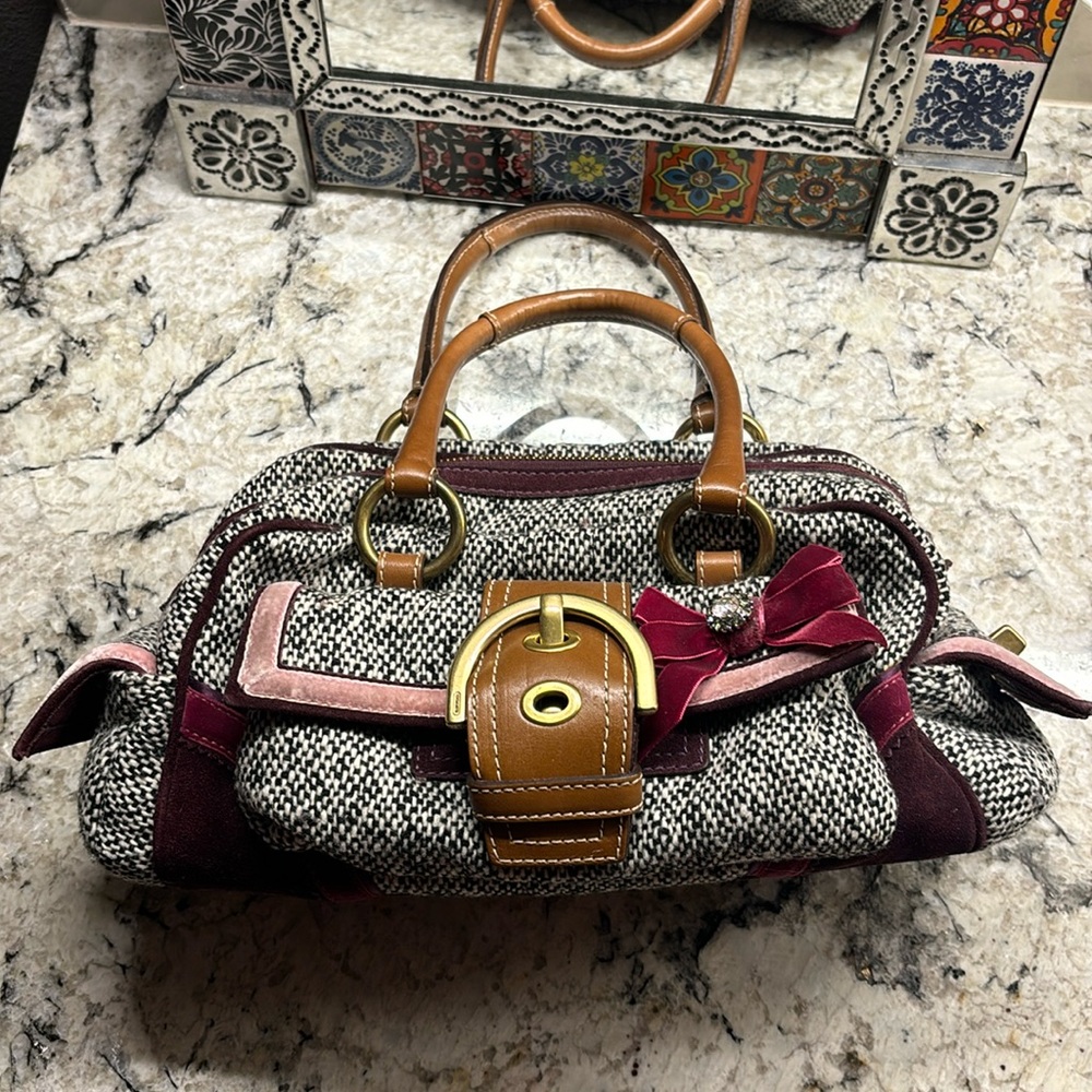 Coach Soho Tweed Satchel Handbag
